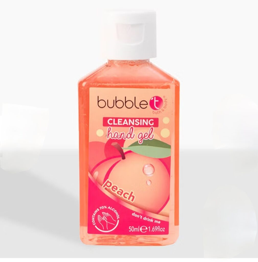 Gel antibactérien main pêche 50 ml