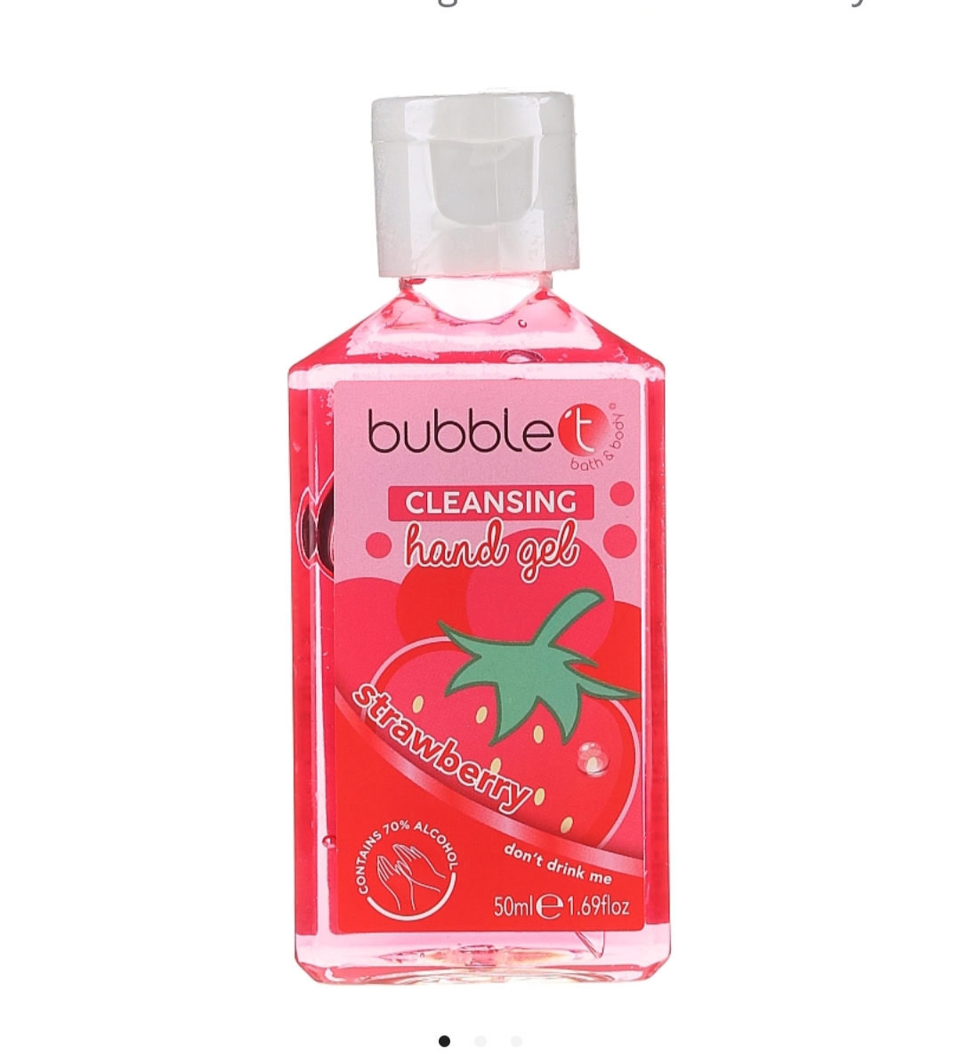 Gel antibactérien main fraise