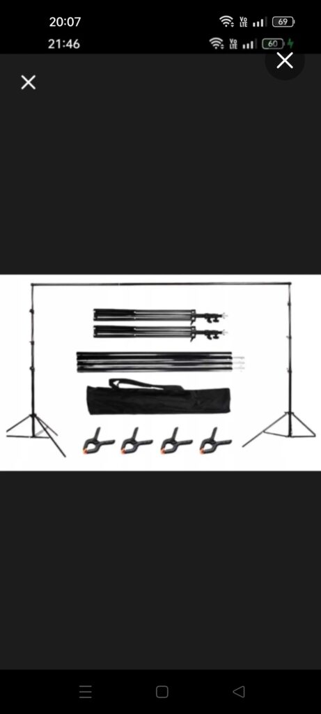 Support pour fond de photo 3 m X 2 m